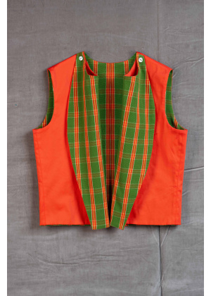 chasho-cardigan-reddouble-face-unisex-101