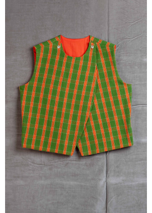 chasho-cardigan-reddouble-face-unisex-113