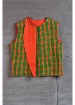 chasho-cardigan-reddouble-face-unisex-116