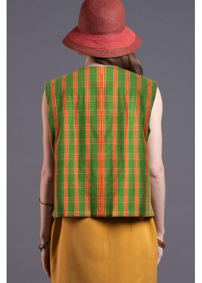 chasho-cardigan-reddouble-face-unisex-102