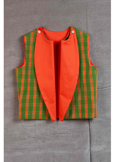 chasho-cardigan-reddouble-face-unisex-115