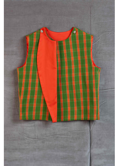 chasho-cardigan-reddouble-face-unisex-116